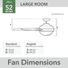 image:imageHunter 52 inch Beck Fresh White Ceiling Fan with LED Light Kit and Pull Chain  Standard Mount Pull Chain 4 Blades For Bedroom Living Room Kitchen 51744Matte Black