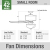 image:imageHunter 52 inch Beck Fresh White Ceiling Fan with LED Light Kit and Pull Chain  Standard Mount Pull Chain 4 Blades For Bedroom Living Room Kitchen 51744Matte Black