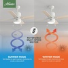 image:imageHunter 52 inch Beck Fresh White Ceiling Fan with LED Light Kit and Pull Chain  Standard Mount Pull Chain 4 Blades For Bedroom Living Room Kitchen 51744Fresh White