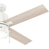 image:imageHunter 52 inch Beck Fresh White Ceiling Fan with LED Light Kit and Pull Chain  Standard Mount Pull Chain 4 Blades For Bedroom Living Room Kitchen 51744Fresh White