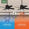 image:imageHunter 52 inch Beck Fresh White Ceiling Fan with LED Light Kit and Pull Chain  Standard Mount Pull Chain 4 Blades For Bedroom Living Room Kitchen 51744Matte Black