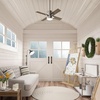 image:imageHunter 52 inch Beck Fresh White Ceiling Fan with LED Light Kit and Pull Chain  Standard Mount Pull Chain 4 Blades For Bedroom Living Room Kitchen 51744Brushed Nickel