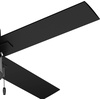 image:imageHunter 52 inch Beck Fresh White Ceiling Fan with LED Light Kit and Pull Chain  Standard Mount Pull Chain 4 Blades For Bedroom Living Room Kitchen 51744Matte Black