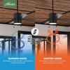 image:imageHunter 52 inch Beck Fresh White Ceiling Fan with LED Light Kit and Pull Chain  Standard Mount Pull Chain 4 Blades For Bedroom Living Room Kitchen 51744Matte Black