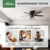 image:imageHunter 52 inch Indoor Ceiling Fan with LED Light and Remote Control  Black Ceiling Fan Low Profile Flush Mount 5 Blades For Bedroom Living Room or Kitchen Quiet  Bennett 53393 Matte Black  with LED Light and Remote Control Low Profile Flush Mount For Bedroom Living Room Kitchen 53393Matte Black