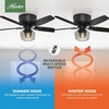 image:imageHunter 52 inch Indoor Ceiling Fan with LED Light and Remote Control  Black Ceiling Fan Low Profile Flush Mount 5 Blades For Bedroom Living Room or Kitchen Quiet  Bennett 53393 Matte Black  with LED Light and Remote Control Low Profile Flush Mount For Bedroom Living Room Kitchen 53393Matte Black