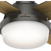 image:imageHunter 52 inch Indoor Ceiling Fan with LED Light and Remote Control  White Modern Ceiling Fan Low Profile Mount 4 Blades For Bedroom Living Room or Kitchen Quiet  Dempsey 59242 Fresh White  with LED Light and Remote Control Low Profile Mount 4 Blades For Bedroom Living Room Kitchen 59242Noble Bronze
