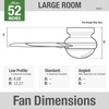 image:imageHunter 52 inch Indoor Ceiling Fan with LED Light and Remote Control  White Modern Ceiling Fan Low Profile Mount 4 Blades For Bedroom Living Room or Kitchen Quiet  Dempsey 59242 Fresh White  with LED Light and Remote Control Low Profile Mount 4 Blades For Bedroom Living Room Kitchen 59242Clear