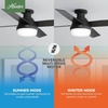 image:imageHunter 52 inch Indoor Ceiling Fan with LED Light and Remote Control  White Modern Ceiling Fan Low Profile Mount 4 Blades For Bedroom Living Room or Kitchen Quiet  Dempsey 59242 Fresh White  with LED Light and Remote Control Low Profile Mount 4 Blades For Bedroom Living Room Kitchen 59242Matte Black