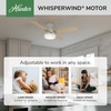 image:imageHunter 52 inch Indoor Ceiling Fan with LED Light and Remote Control  White Modern Ceiling Fan Low Profile Mount 4 Blades For Bedroom Living Room or Kitchen Quiet  Dempsey 59242 Fresh White  with LED Light and Remote Control Low Profile Mount 4 Blades For Bedroom Living Room Kitchen 59242Fresh White