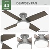 image:imageHunter 52 inch Indoor Ceiling Fan with LED Light and Remote Control  White Modern Ceiling Fan Low Profile Mount 4 Blades For Bedroom Living Room or Kitchen Quiet  Dempsey 59242 Fresh White  with LED Light and Remote Control Low Profile Mount 4 Blades For Bedroom Living Room Kitchen 59242Silver