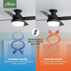 image:imageHunter 52 inch Indoor Ceiling Fan with LED Light and Remote Control  White Modern Ceiling Fan Low Profile Mount 4 Blades For Bedroom Living Room or Kitchen Quiet  Dempsey 59242 Fresh White  with LED Light and Remote Control Low Profile Mount 4 Blades For Bedroom Living Room Kitchen 59242Matte Black