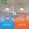 image:imageHunter 52 inch Indoor Ceiling Fan with LED Light and Remote Control  White Modern Ceiling Fan Low Profile Mount 4 Blades For Bedroom Living Room or Kitchen Quiet  Dempsey 59242 Fresh White  with LED Light and Remote Control Low Profile Mount 4 Blades For Bedroom Living Room Kitchen 59242Fresh White