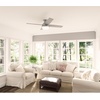 image:imageHunter 52 inch Indoor Ceiling Fan with LED Light and Remote Control  White Modern Ceiling Fan Low Profile Mount 4 Blades For Bedroom Living Room or Kitchen Quiet  Dempsey 59242 Fresh White  with LED Light and Remote Control Low Profile Mount 4 Blades For Bedroom Living Room Kitchen 59242Silver