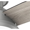 image:imageHunter 52 inch Indoor Ceiling Fan with LED Light and Remote Control  White Modern Ceiling Fan Low Profile Mount 4 Blades For Bedroom Living Room or Kitchen Quiet  Dempsey 59242 Fresh White  with LED Light and Remote Control Low Profile Mount 4 Blades For Bedroom Living Room Kitchen 59242Silver