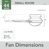 image:imageHunter 52 inch Indoor Ceiling Fan with LED Light and Remote Control  White Modern Ceiling Fan Low Profile Mount 4 Blades For Bedroom Living Room or Kitchen Quiet  Dempsey 59242 Fresh White  with LED Light and Remote Control Low Profile Mount 4 Blades For Bedroom Living Room Kitchen 59242Matte Black
