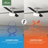 image:imageHunter 52 inch Indoor Ceiling Fan with LED Light and Remote Control  White Modern Ceiling Fan Low Profile Mount 4 Blades For Bedroom Living Room or Kitchen Quiet  Dempsey 59242 Fresh White  with LED Light and Remote Control Low Profile Mount 4 Blades For Bedroom Living Room Kitchen 59242Brushed Nickel  Chocolate Oak