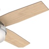image:imageHunter 52 inch Indoor Ceiling Fan with LED Light and Remote Control  White Modern Ceiling Fan Low Profile Mount 4 Blades For Bedroom Living Room or Kitchen Quiet  Dempsey 59242 Fresh White  with LED Light and Remote Control Low Profile Mount 4 Blades For Bedroom Living Room Kitchen 59242Brushed Nickel  Light Gray Oak