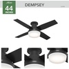 image:imageHunter 52 inch Indoor Ceiling Fan with LED Light and Remote Control  White Modern Ceiling Fan Low Profile Mount 4 Blades For Bedroom Living Room or Kitchen Quiet  Dempsey 59242 Fresh White  with LED Light and Remote Control Low Profile Mount 4 Blades For Bedroom Living Room Kitchen 59242Matte Black