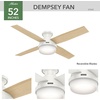 image:imageHunter 52 inch Indoor Ceiling Fan with LED Light and Remote Control  White Modern Ceiling Fan Low Profile Mount 4 Blades For Bedroom Living Room or Kitchen Quiet  Dempsey 59242 Fresh White  with LED Light and Remote Control Low Profile Mount 4 Blades For Bedroom Living Room Kitchen 59242Fresh White
