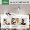 image:imageHunter 52 inch Indoor Ceiling Fan with LED Light and Remote Control  White Modern Ceiling Fan Low Profile Mount 4 Blades For Bedroom Living Room or Kitchen Quiet  Dempsey 59242 Fresh White  with LED Light and Remote Control Low Profile Mount 4 Blades For Bedroom Living Room Kitchen 59242Brushed Nickel  Light Gray Oak