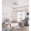image:imageHunter 52 inch Indoor Ceiling Fan with LED Light and Remote Control  White Modern Ceiling Fan Low Profile Mount 4 Blades For Bedroom Living Room or Kitchen Quiet  Dempsey 59242 Fresh White  with LED Light and Remote Control Low Profile Mount 4 Blades For Bedroom Living Room Kitchen 59242Brushed Nickel  Light Gray Oak
