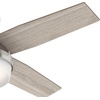 image:imageHunter 52 inch Indoor Ceiling Fan with LED Light and Remote Control  White Modern Ceiling Fan Low Profile Mount 4 Blades For Bedroom Living Room or Kitchen Quiet  Dempsey 59242 Fresh White  with LED Light and Remote Control Low Profile Mount 4 Blades For Bedroom Living Room Kitchen 59242Brushed Nickel  Light Gray Oak