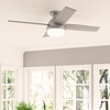 image:imageHunter 52 inch Indoor Ceiling Fan with LED Light and Remote Control  White Modern Ceiling Fan Low Profile Mount 4 Blades For Bedroom Living Room or Kitchen Quiet  Dempsey 59242 Fresh White  with LED Light and Remote Control Low Profile Mount 4 Blades For Bedroom Living Room Kitchen 59242Silver