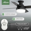 image:imageHunter 52 inch Indoor Ceiling Fan with LED Light and Remote Control  White Modern Ceiling Fan Low Profile Mount 4 Blades For Bedroom Living Room or Kitchen Quiet  Dempsey 59242 Fresh White  with LED Light and Remote Control Low Profile Mount 4 Blades For Bedroom Living Room Kitchen 59242Matte Black