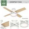 image:imageHunter 52 inch Indoor Ceiling Fan with LED Light and Remote Control  White Modern Ceiling Fan Low Profile Mount 4 Blades For Bedroom Living Room or Kitchen Quiet  Dempsey 59242 Fresh White  with LED Light and Remote Control Low Profile Mount 4 Blades For Bedroom Living Room Kitchen 59242Fresh White