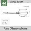 image:imageHunter 52 inch Indoor Ceiling Fan with LED Light and Remote Control  White Modern Ceiling Fan Low Profile Mount 4 Blades For Bedroom Living Room or Kitchen Quiet  Dempsey 59242 Fresh White  with LED Light and Remote Control Low Profile Mount 4 Blades For Bedroom Living Room Kitchen 59242Silver