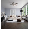 image:imageHunter 52 inch Indoor Ceiling Fan with LED Lights  Ceiling Fan with Pull Chain For Bedroom or Living Room Standard Mount No Remote 5 Blades Includes Bulbs  Newsome 53318 Brushed Nickel  with LED Lights Standard Mount 5 Blades For Bedroom Living Room Includes Bulbs 53318Brushed Nickel