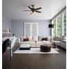 image:imageHunter 52 inch Indoor Ceiling Fan with LED Lights  Ceiling Fan with Pull Chain For Bedroom or Living Room Standard Mount No Remote 5 Blades Includes Bulbs  Newsome 53318 Brushed Nickel  with LED Lights Standard Mount 5 Blades For Bedroom Living Room Includes Bulbs 53318Premier Bronze