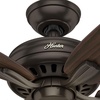 image:imageHunter 52 inch Indoor Ceiling Fan with LED Lights  Ceiling Fan with Pull Chain For Bedroom or Living Room Standard Mount No Remote 5 Blades Includes Bulbs  Newsome 53318 Brushed Nickel  with LED Lights Standard Mount 5 Blades For Bedroom Living Room Includes Bulbs 53318Premier Bronze