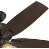 image:imageHunter 52 inch Indoor Ceiling Fan with LED Lights  Ceiling Fan with Pull Chain For Bedroom or Living Room Standard Mount No Remote 5 Blades Includes Bulbs  Newsome 53318 Brushed Nickel  with LED Lights Standard Mount 5 Blades For Bedroom Living Room Includes Bulbs 53318Premier Bronze
