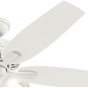 image:imageHunter 52 inch Indoor Ceiling Fan with LED Lights  Ceiling Fan with Pull Chain For Bedroom or Living Room Standard Mount No Remote 5 Blades Includes Bulbs  Newsome 53318 Brushed Nickel  with LED Lights Standard Mount 5 Blades For Bedroom Living Room Includes Bulbs 53318Fresh White