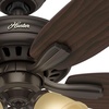 image:imageHunter 52 inch Indoor Ceiling Fan with LED Lights  Ceiling Fan with Pull Chain For Bedroom or Living Room Standard Mount No Remote 5 Blades Includes Bulbs  Newsome 53318 Brushed Nickel  with LED Lights Standard Mount 5 Blades For Bedroom Living Room Includes Bulbs 53318Premier Bronze