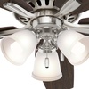 image:imageHunter 52 inch Indoor Ceiling Fan with LED Lights  Ceiling Fan with Pull Chain For Bedroom or Living Room Standard Mount No Remote 5 Blades Includes Bulbs  Newsome 53318 Brushed Nickel  with LED Lights Standard Mount 5 Blades For Bedroom Living Room Includes Bulbs 53318Brushed Nickel