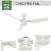 image:imageHunter 52 inch Outdoor or Indoor Ceiling Fan No Light  White Ceiling Fan without Light For Patio Porch Garage or Living Room Standard Mount 3 Blades Wall Control  Cabo Frio 50257 Fresh White  No Light Standard Mount Wall Control 3 Blades For Living Room Patio Porch Garage 50257Fresh White