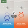 image:imageHunter 52 inch Outdoor or Indoor Ceiling Fan No Light  White Ceiling Fan without Light For Patio Porch Garage or Living Room Standard Mount 3 Blades Wall Control  Cabo Frio 50257 Fresh White  No Light Standard Mount Wall Control 3 Blades For Living Room Patio Porch Garage 50257Fresh White