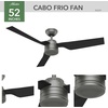 image:imageHunter 52 inch Outdoor or Indoor Ceiling Fan No Light  White Ceiling Fan without Light For Patio Porch Garage or Living Room Standard Mount 3 Blades Wall Control  Cabo Frio 50257 Fresh White  No Light Standard Mount Wall Control 3 Blades For Living Room Patio Porch Garage 50257Matte Silver finish