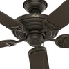 image:imageHunter 52 inch Outdoor or Indoor Ceiling Fan No Light  White Ceiling Fan without Light For Patio Porch Garage or Living Room Standard Mount 5 Blades Pull Chain  Sea Air 53054 White  Standard Mount Pull Chain 5 Blades For Living Room Patio Porch Garage 53054New Bronze