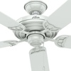 image:imageHunter 52 inch Outdoor or Indoor Ceiling Fan No Light  White Ceiling Fan without Light For Patio Porch Garage or Living Room Standard Mount 5 Blades Pull Chain  Sea Air 53054 White  Standard Mount Pull Chain 5 Blades For Living Room Patio Porch Garage 53054White