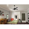 image:imageHunter 52 inch Outdoor or Indoor Ceiling Fan with LED Light and Pull Chain  Black Ceiling Fan Standard Mount 4 Blades For Patio Porch Garage or Living Room  Spring Mill 50336 Matte Black  with LED Light and Pull Chain Standard Mount 4 Blades For Living Room Patio Porch Garage 50336Matte Black