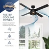 image:imageHunter 52 inch Outdoor or Indoor Ceiling Fan with LED Light and Pull Chain  Black Ceiling Fan Standard Mount 4 Blades For Patio Porch Garage or Living Room  Spring Mill 50336 Matte Black  with LED Light and Pull Chain Standard Mount 4 Blades For Living Room Patio Porch Garage 50336Matte Black