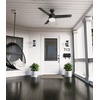 image:imageHunter 52 inch Outdoor or Indoor Ceiling Fan with LED Light and Pull Chain  Black Modern Ceiling Fan Standard Mount 3 Blades For Patio Porch Garage or Living Room  Aker 50386 Matte Black  with LED Light and Pull Chain Standard Mount 3 Blades For Living Room Patio Porch Garage 50386Matte Black finish