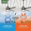 image:imageHunter 54 inch Outdoor or Indoor Ceiling Fan with LED Light  Black Ceiling Fan with Wall Control For Patio Garage or Porch Quiet Standard Mount 4 Blades  Searow 55086 Matte Black  with LED Light Standard Mount Wall Control 4 Blades For Patio Porch Garage 55086Matte Silver