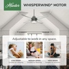 image:imageHunter 54 inch Outdoor or Indoor Ceiling Fan with LED Light  Black Ceiling Fan with Wall Control For Patio Garage or Porch Quiet Standard Mount 4 Blades  Searow 55086 Matte Black  with LED Light Standard Mount Wall Control 4 Blades For Patio Porch Garage 55086Matte Silver