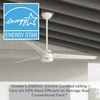 image:imageHunter 60 Cassius ENERGY STAR Outdoor Ceiling Fan Wall Control Bronze  64 more efficient than conventional models with 4speed Eco Whisper DC motor for great rooms or covered patiosFresh White