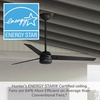 image:imageHunter 60 Cassius ENERGY STAR Outdoor Ceiling Fan Wall Control Bronze  64 more efficient than conventional models with 4speed Eco Whisper DC motor for great rooms or covered patiosMatte Black